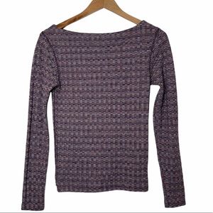 Free People Multi Colored Long Sleeve Top